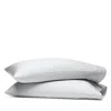 Boll & Branch Classic Hemmed 300 Thread Count Set Of 2 Organic Cotton Pillowcases In Sky
