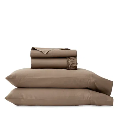 Boll & Branch Signature Organic Cotton Hemmed Sheet Set, Full In Brown
