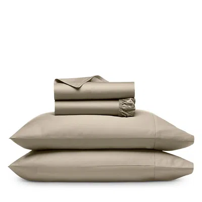 Boll & Branch Signature Organic Cotton Hemmed Sheet Set, King In Brown