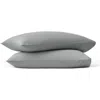 Boll & Branch Signature Set Of 2 Piped Edge Pillowcases In Gray