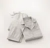 Boll & Branch Signature Short Sleeve & Pants Pajama Set