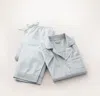 Boll & Branch Signature Short Sleeve & Pants Pajama Set
