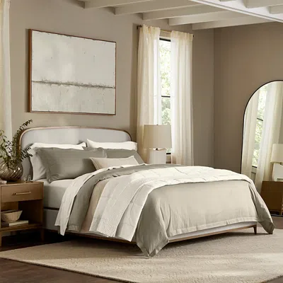 Boll & Branch Signature Stitched Quilt, Full/queen In Neutral