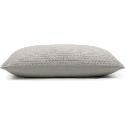 Boll & Branch Signature Texture Stitch Organic Cotton Pillow Sham In Gray