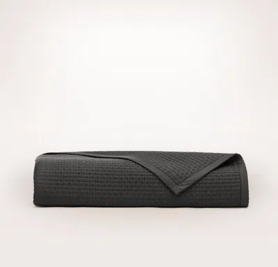 Boll & Branch Signature Textured Stitch Quilt In Black