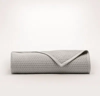 Boll & Branch Signature Textured Stitch Quilt In Gray