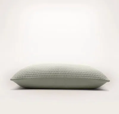 Boll & Branch Signature Textured Stitch Quilted Sham In Green