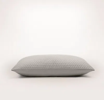 Boll & Branch Signature Textured Stitch Quilted Sham In Gray
