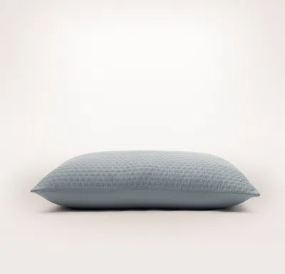 Boll & Branch Signature Textured Stitch Quilted Sham In Blue