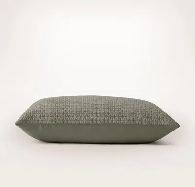 Boll & Branch Signature Textured Stitch Quilted Sham In Gray