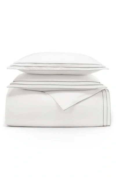 Boll & Branch Signature Triple Pleat Duvet Cover & Sham Set In White/shore
