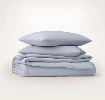 Boll & Branch Signature Vintage Washed Comforter Set In Blue