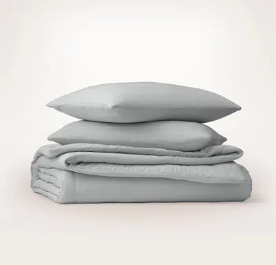 Boll & Branch Signature Vintage Washed Comforter Set In Gray