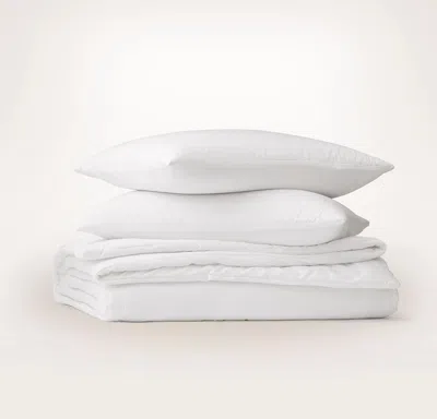 Boll & Branch Signature Vintage Washed Comforter Set In White