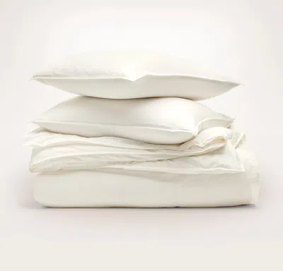 Boll & Branch Signature Vintage Washed Duvet Set In White