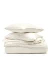 Boll & Branch Signature Vintage Washed Organic Cotton Duvet Cover & Shams Set In Vintage Cream