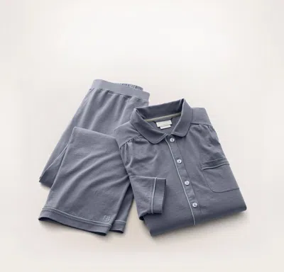 Boll & Branch Soft Knit Long Sleeve & Pants Pajama Set