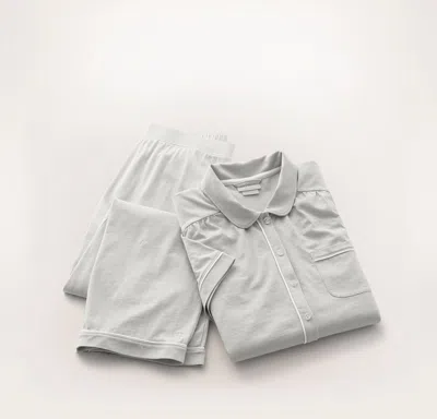 Boll & Branch Soft Knit Short Sleeve & Pants Pajama Set