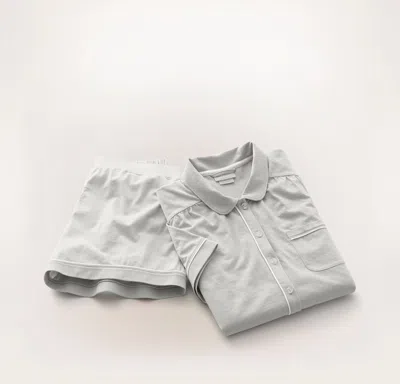 Boll & Branch Soft Knit Short Sleeve & Shorts Pajama Set