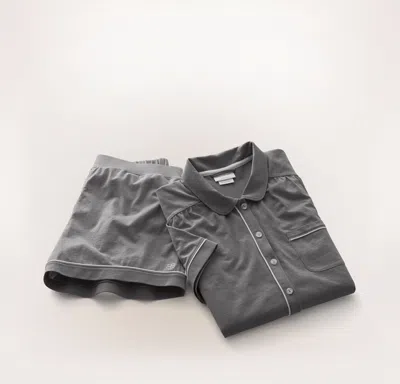 Boll & Branch Soft Knit Short Sleeve & Shorts Pajama Set