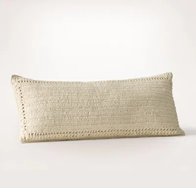 Boll & Branch Summer Crochet Pillow Cover In Neutral