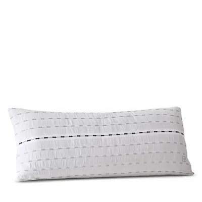 Boll & Branch Tideline Decorative Lumbar Pillow, 14 X 34 In Gray