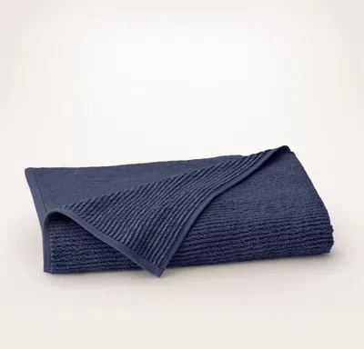 Boll & Branch Turkish Ribbed Bath Sheet In Blue