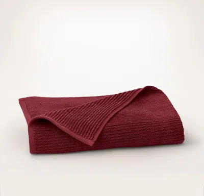 Boll & Branch Turkish Ribbed Bath Towel In Burgundy