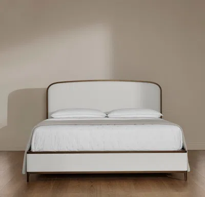 Boll & Branch Upholstered Curve Bed In White