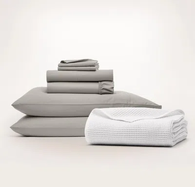 Boll & Branch Waffle & Percale Starter Bundle In Gray
