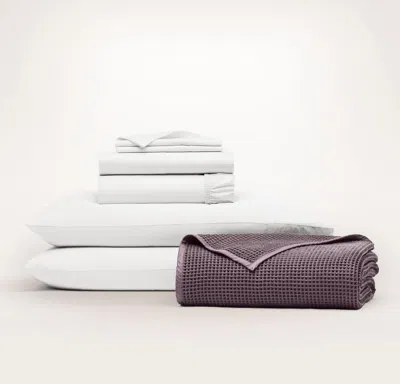 Boll & Branch Waffle & Signature Starter Bundle In Purple