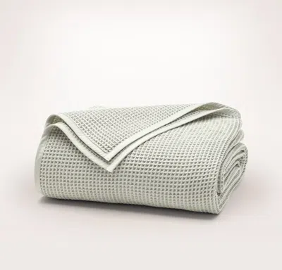Boll & Branch Waffle Bed Blanket In Gray