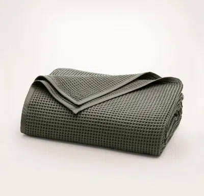 Boll & Branch Waffle Bed Blanket In Gray