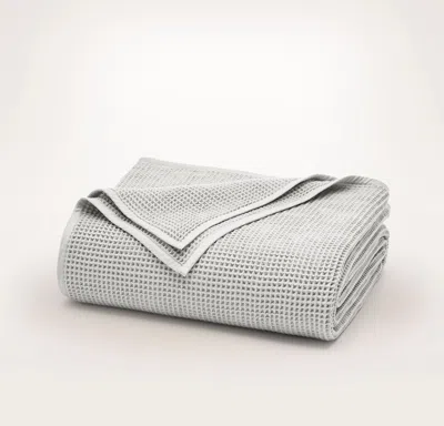 Boll & Branch Waffle Bed Blanket In Gray