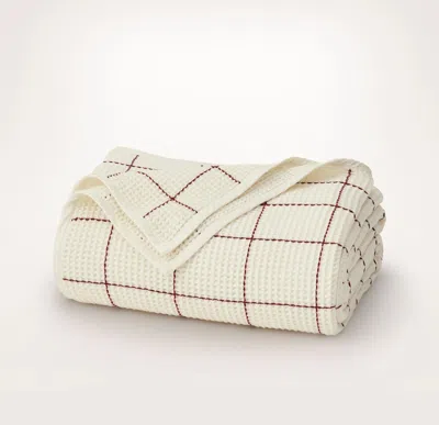 Boll & Branch Waffle Bed Blanket In Neutral