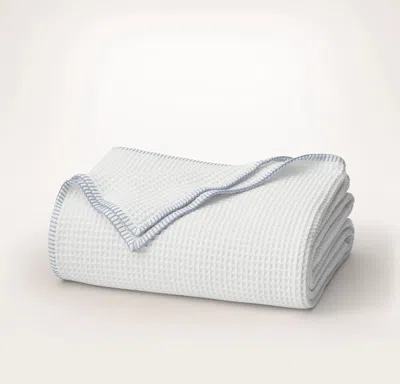 Boll & Branch Waffle Bed Blanket In White