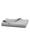 Boll & Branch Waffle Mixed Stripe Throw Blanket In Shore