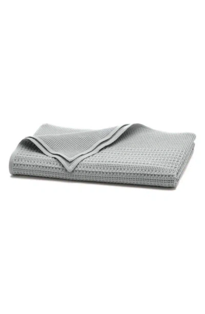 Boll & Branch Waffle Mixed Stripe Throw Blanket In Gray