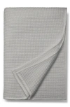 Boll & Branch Waffle Organic Cotton Bed Blanket, Full/queen In Pewter