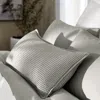 Boll & Branch Waffle Organic Cotton Decorative Pillow With Insert, 14 X 34 In Gray