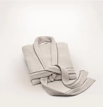 Boll & Branch Waffle Robe In Gray