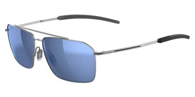 Bolle Flow Polarized Bs141005 Men's Sunglasses Silver Size 59