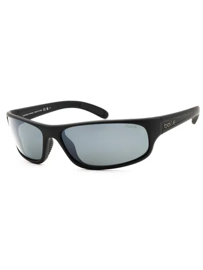 Bolle Men's Sport Wraparound Polarized Sunglasses In Black