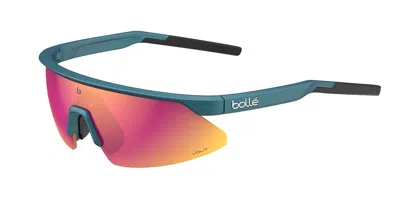 Bolle Micro Edge Bs032008 Men's Sunglasses Blue Size 58
