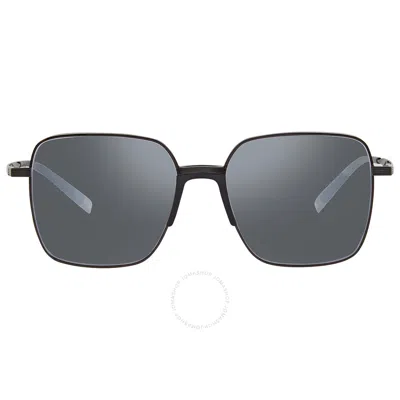 Bolon Black Square Unisex Sunglasses Bl1006 D11 55 In Black / Grey