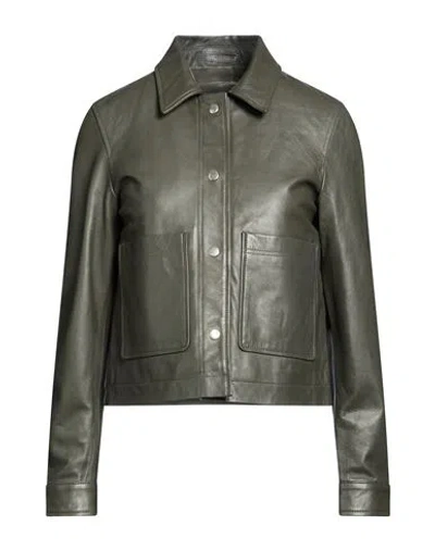 Bolongaro Trevor Evie Woman Jacket Military Green Size Xl Sheepskin