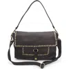 Bolsa Nova Emily Studded Shoulder Bag In Chocolate