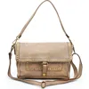 Bolsa Nova Emily Studded Shoulder Bag In Light Taupe