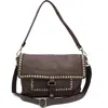 Bolsa Nova Emily Studded Shoulder Bag In Mushroom