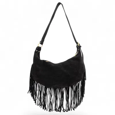 Bolsa Nova Handbags Women's Dallas Suede Fringe In Black